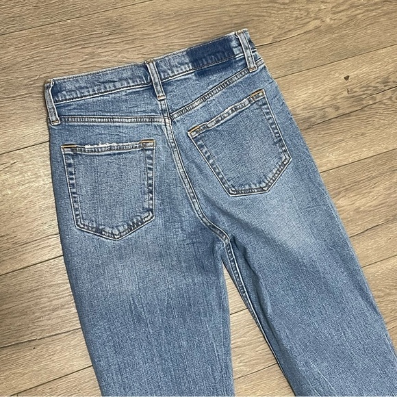 Abercrombie & Fitch Ultra High Rise Ankle Straight Jeans Distressed Sz 27 4L - Picture 13 of 15